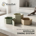 XnasBak™ Modular Dining System | Geometric Elevated Pet Feeder | Minimalist Cat & Dog Bowls | Easy-Clean Stackable Feeding Station for Modern Homes